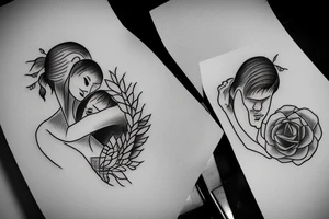 prosper pain mysterious couple tattoo idea