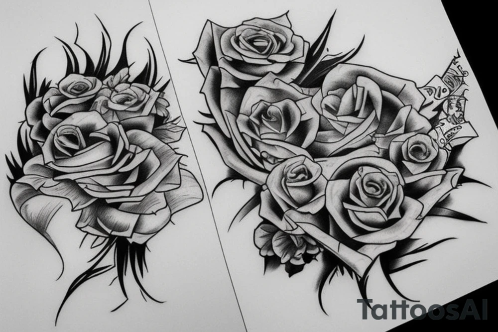 prosper pain mysterious couple tattoo idea