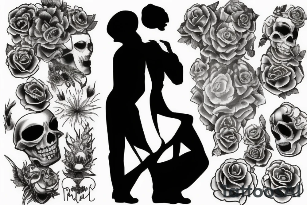 prosper pain mysterious couple tattoo idea