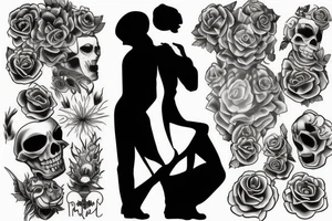 prosper pain mysterious couple tattoo idea