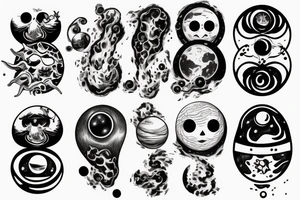 2 Planets and a black hole tattoo idea