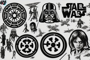 Star wars and walking dead mix tattoo idea