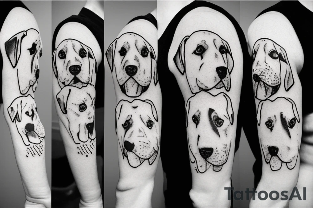 Smiling labrador tattoo idea