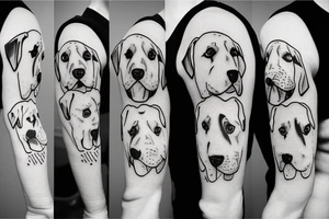 Smiling labrador tattoo idea
