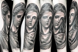 Greek god statue tattoo idea