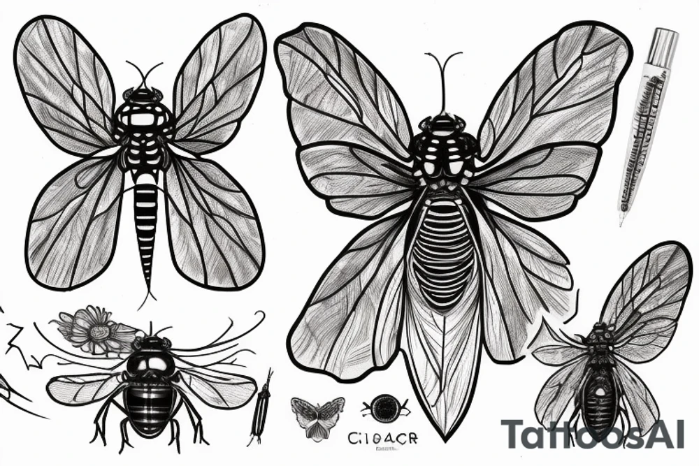 Cicada tattoo idea