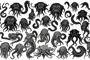 Pushed Cthulhu tattoo idea