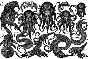Pushed Cthulhu tattoo idea