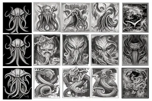 Pushed Cthulhu tattoo idea