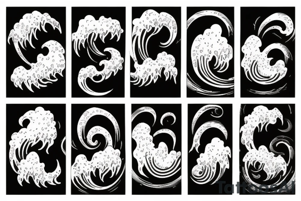 Great wave and trident tattoo idea
