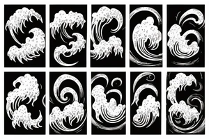 Great wave and trident tattoo idea