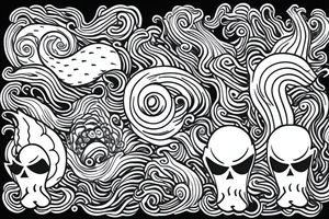 Great wave  trident tattoo idea