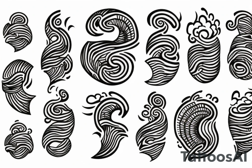 Great wave  trident tattoo idea