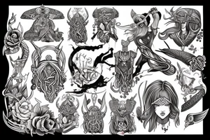 Female viking fantasy tattoo idea