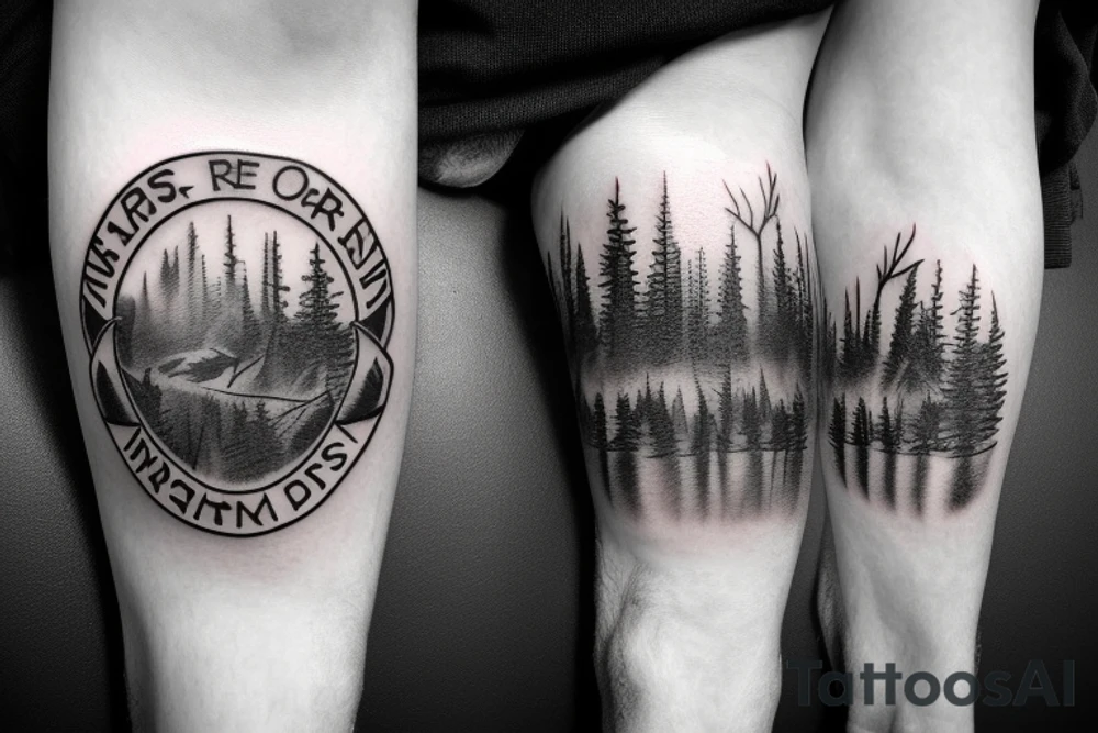 forest, woods, death, raptors, river, mountains, hiking, marine corps, usmc, storm, beauty tattoo idea