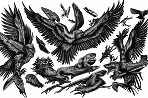 forest, raptors, river, hiking, marine corps, usmc, beauty tattoo idea