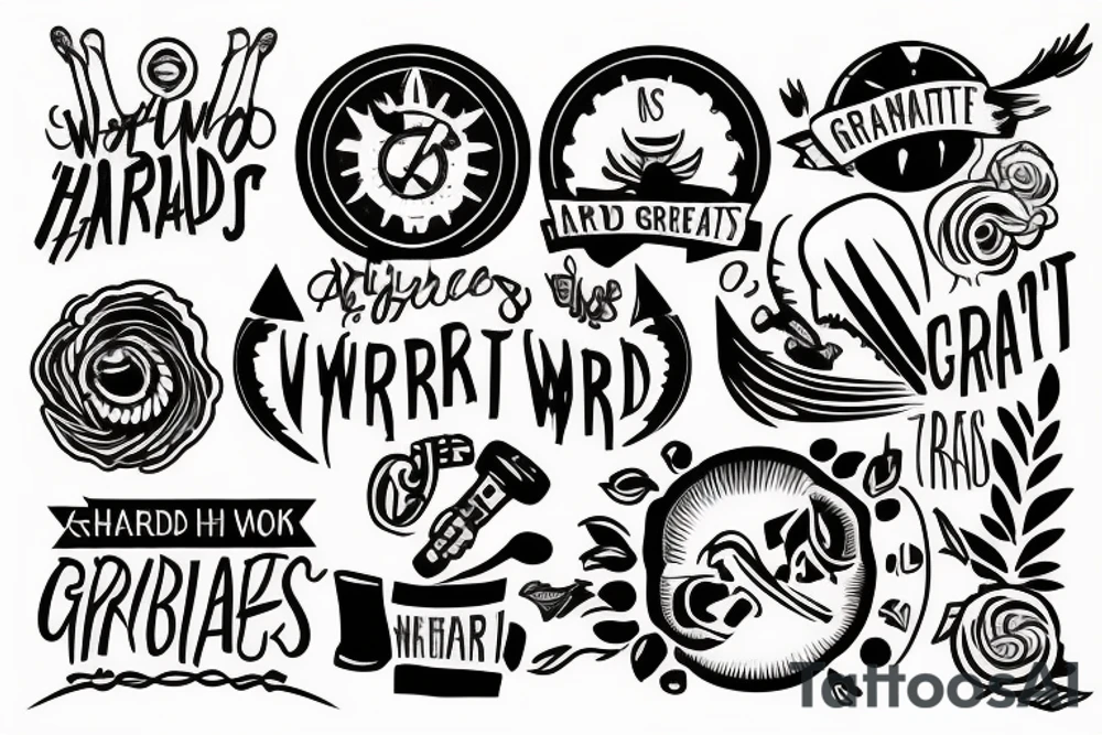 Hard work creates greatness tattoo idea