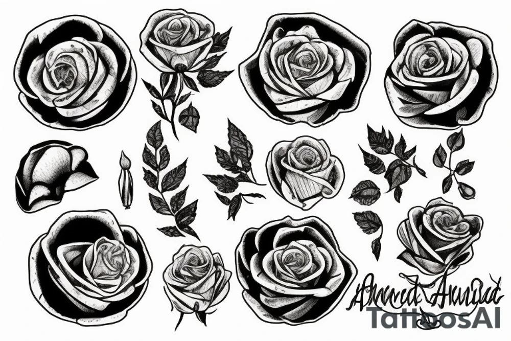 Antarctica within a rose of winds tattoo idea