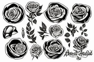 Antarctica within a rose of winds tattoo idea