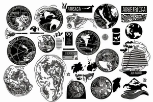 Antarctica map tattoo idea