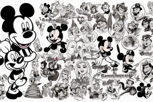 Disney characters tattoo idea
