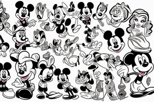 Disney characters tattoo idea