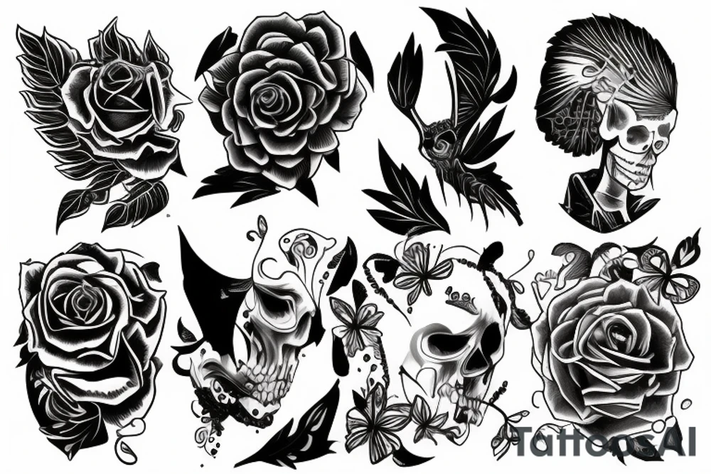 It's for back neck and discribe powerful and afraid tattoo idea