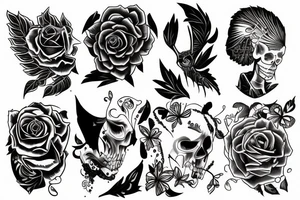 It's for back neck and discribe powerful and afraid tattoo idea