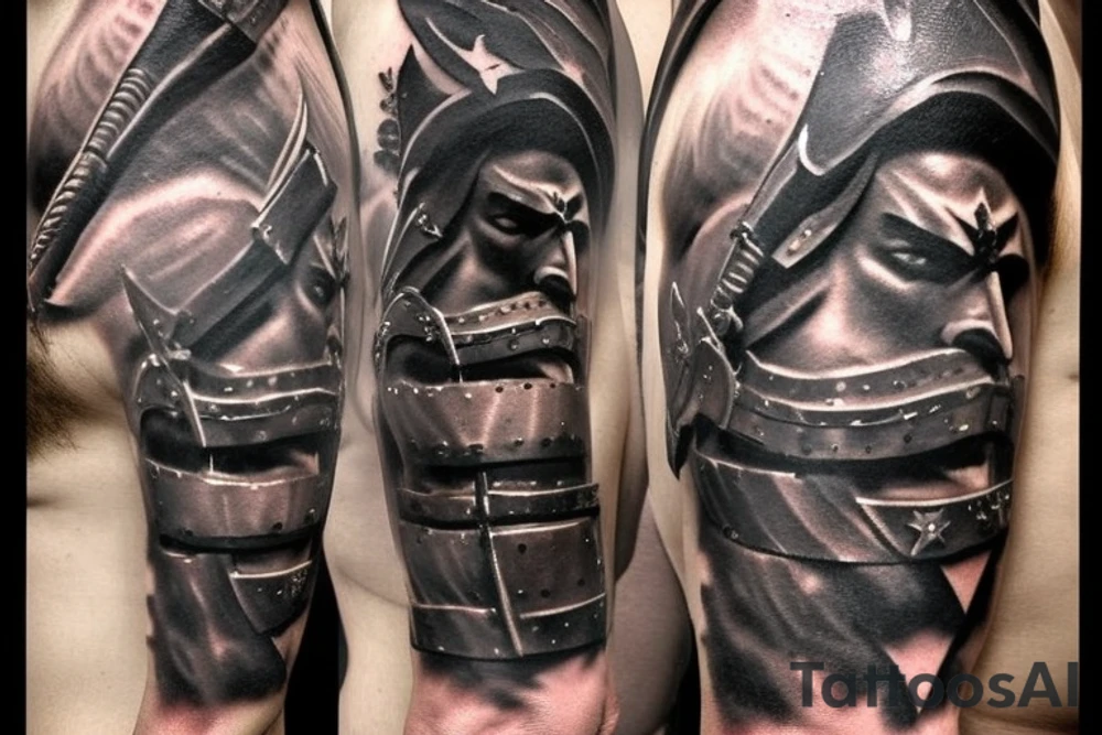 Spartan soldier killing persians, war, 3D tattoo idea