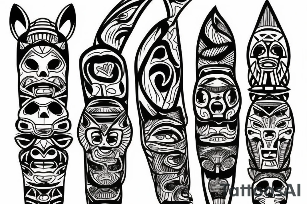 Totem pole tattoo idea