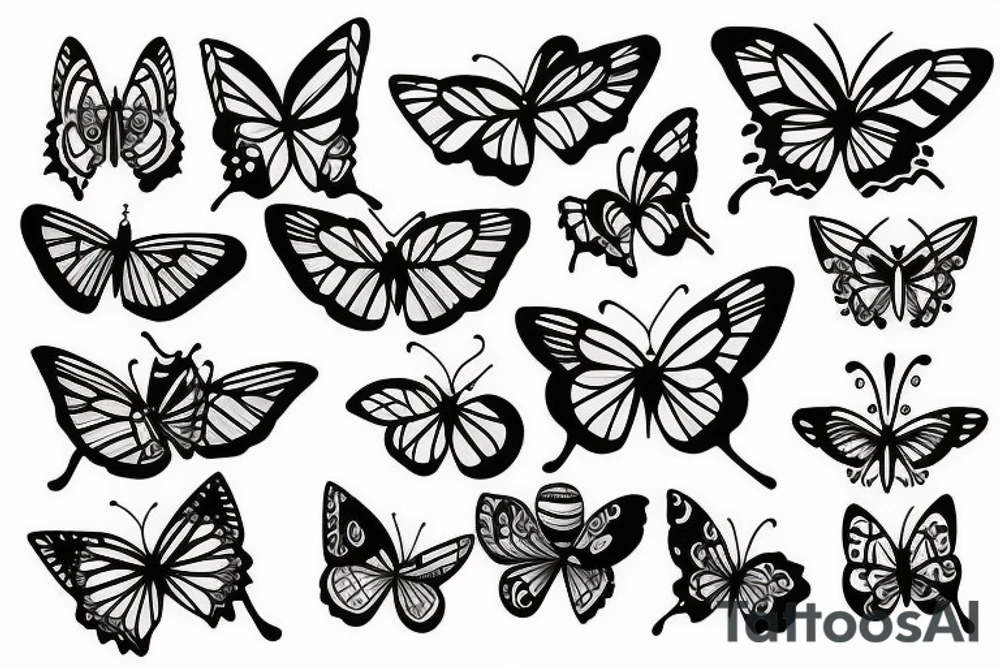 fearless, butterfly, power tattoo idea
