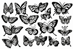 fearless, butterfly, power tattoo idea