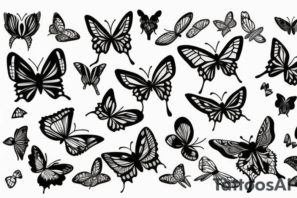 fearless, butterfly, power tattoo idea