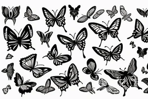 fearless, butterfly, power tattoo idea