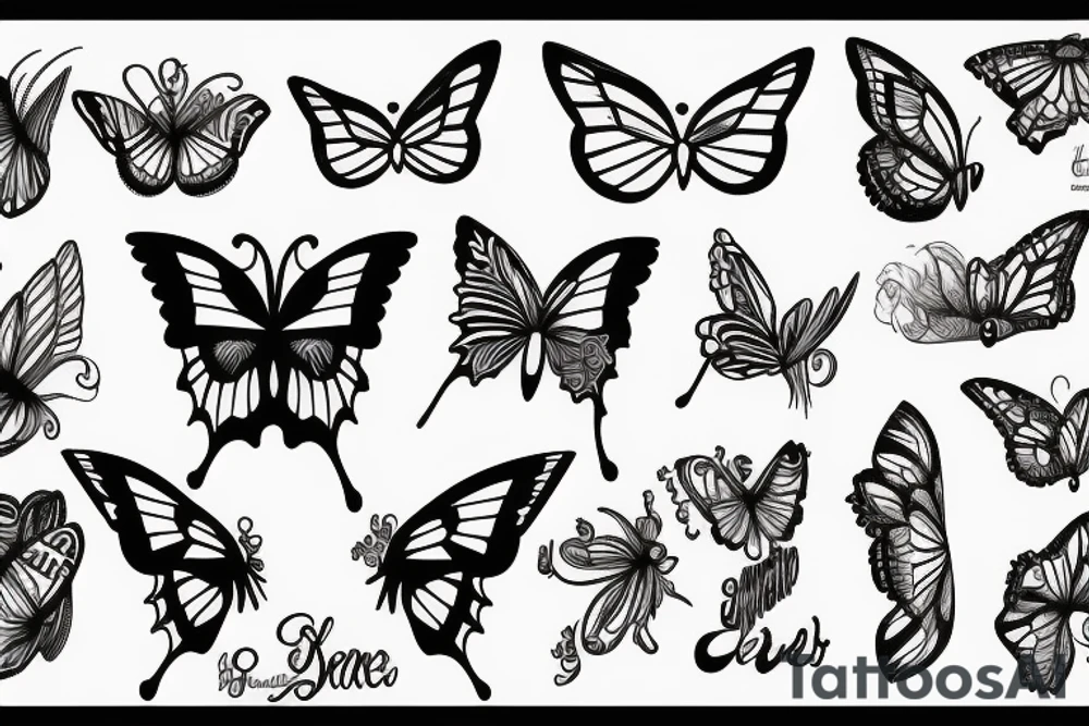 fearless, butterfly, power, evolution, self esteem tattoo idea