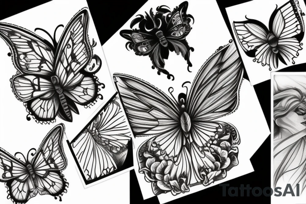 fearless, butterfly, power, evolution, self esteem tattoo idea