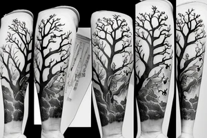 Oak tree with all of the seasons included tattoo idea