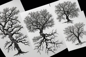 Oak tree with all of the seasons included tattoo idea