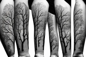 Oak tree with all of the seasons included tattoo idea