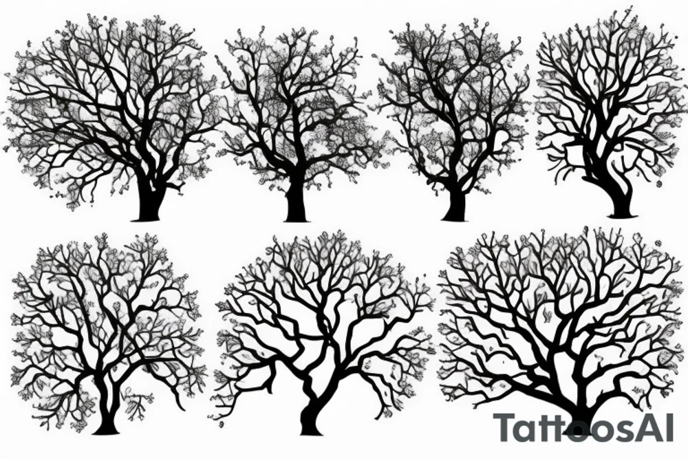 Oak tree with all of the seasons included tattoo idea