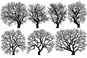 Oak tree with all of the seasons included tattoo idea
