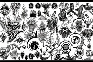 Blessed with symbols tattoo idea