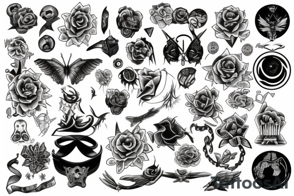 Blessed with symbols tattoo idea