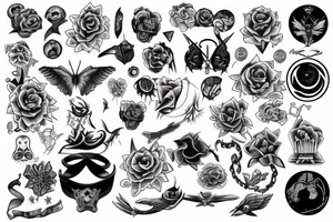 Blessed with symbols tattoo idea