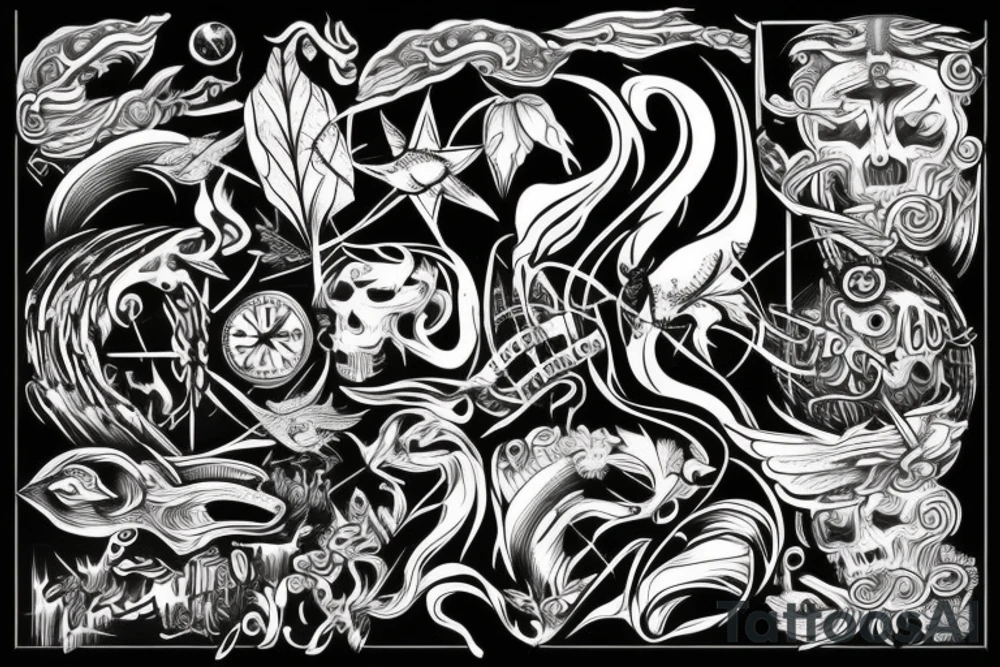 Blessed with symbols tattoo idea