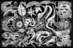 Blessed with symbols tattoo idea