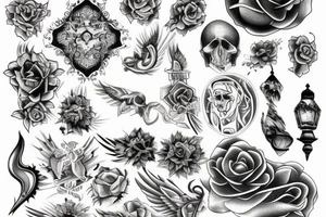 Blessed with symbols tattoo idea