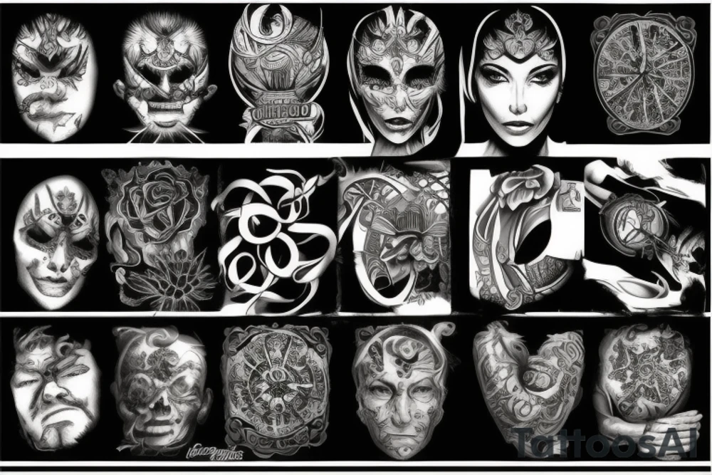 Blessed with symbols tattoo idea