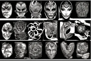 Blessed with symbols tattoo idea