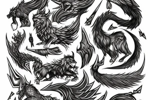 fenrir imagery nordic rune inspired tattoo idea